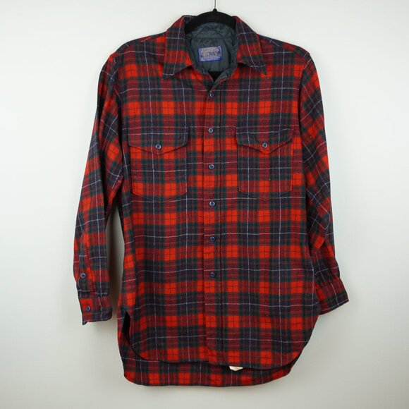 Pendleton Wool Shirt Button Up Red Green Blue Plaid Size 15.5 - Picture 1 of 8